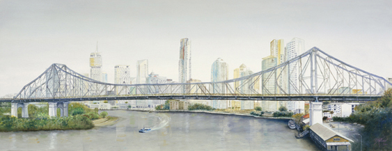 story bridge oil painting jane mathers brisbane