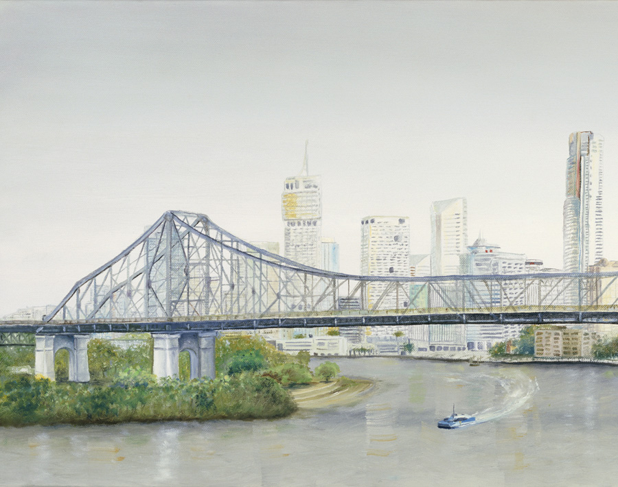 story bridge oil painting jane mathers