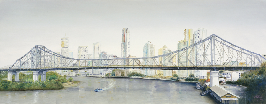 story bridge oil painting jane mathers