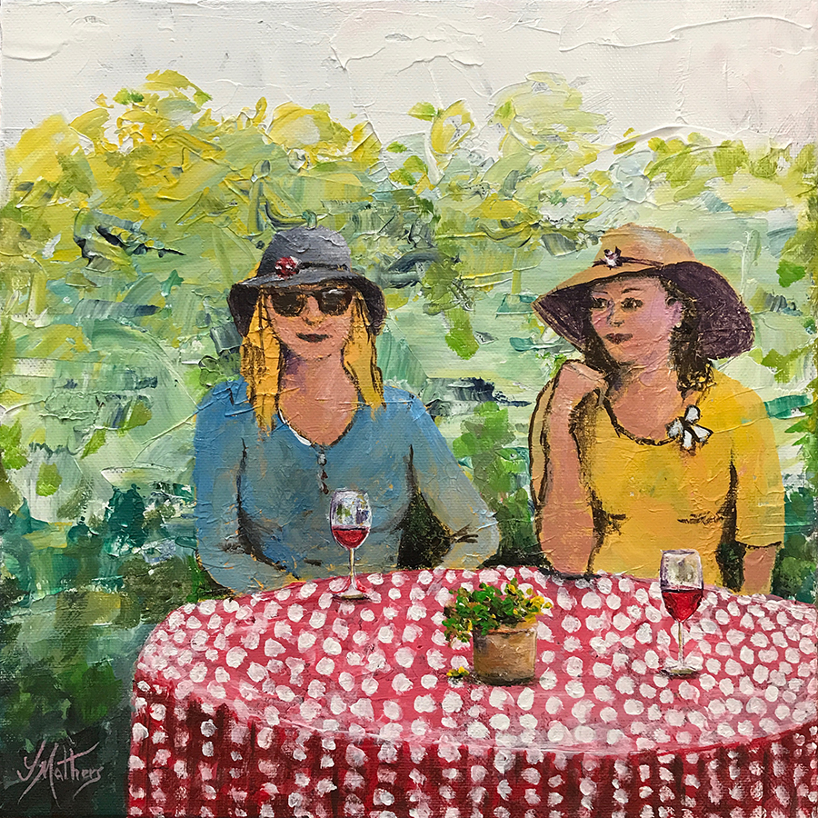 jane mathers garden party painting local brisbane artist