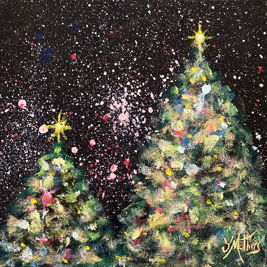 christmas tree painting by jane mathers