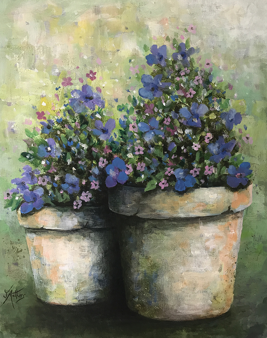 blue for you painting by jane mathers