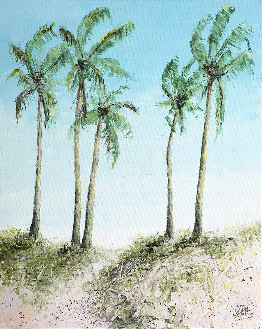 mirage main beach gold coast painting by jane mathers