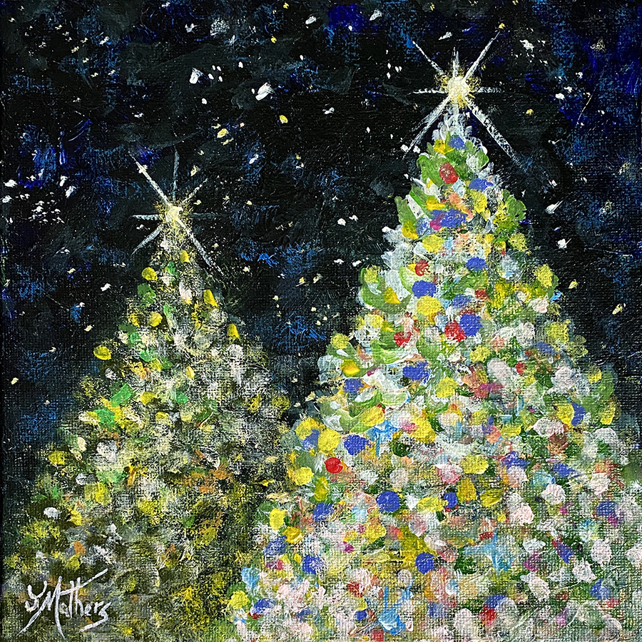 christmas tree painting