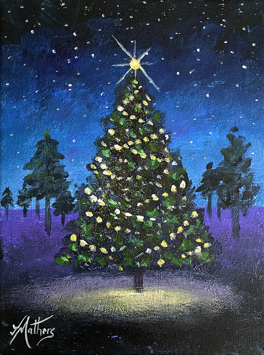 christmas tree painting